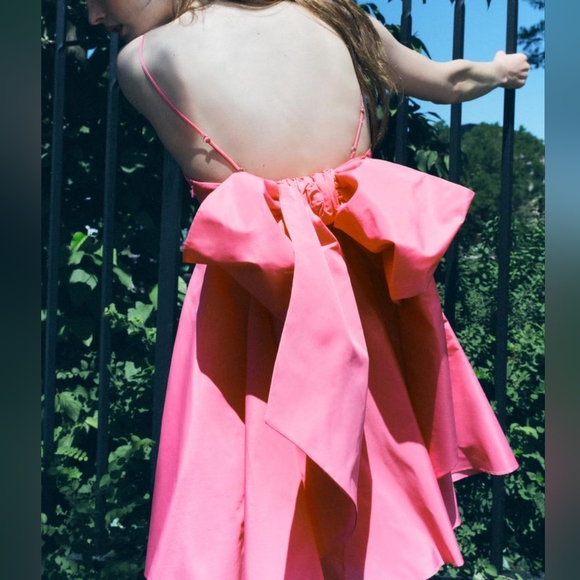 Zara Limited Edition Taffeta Bow Dress NWT - Picture 2 of 8